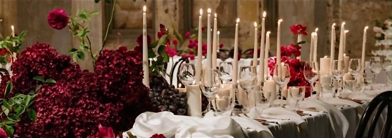 Wedding celebration table setting
